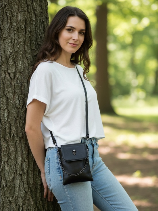 Handbags - Skull Messenger Crossbody Bag